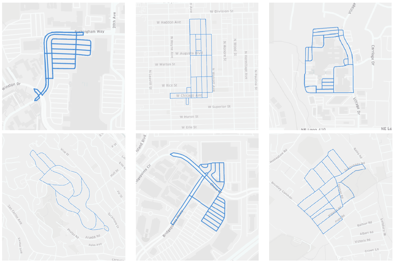 Random graphs sampled from the training set. 